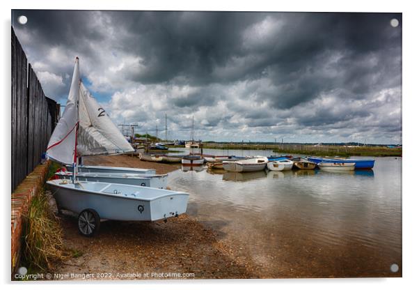 Sailboats Acrylic by Nigel Bangert
