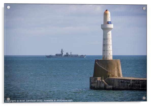 HMS Portland Acrylic by Brian Sandison