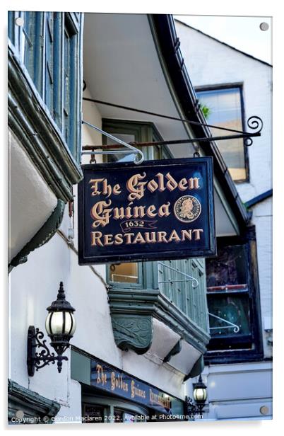 The Golden Guinea Restaurant, Looe, Cornwall Acrylic by Gordon Maclaren