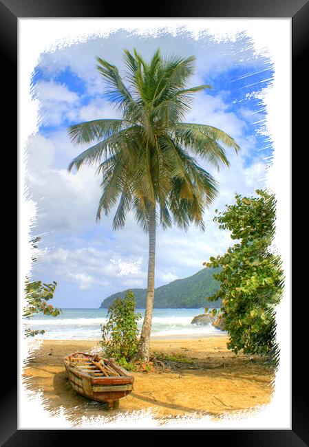 Caribbean Idyll Framed Print by David Birchall