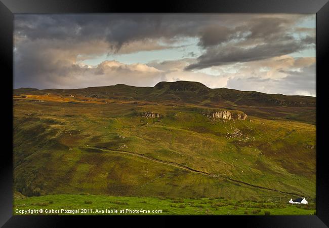 Isle of Skye landscape Framed Print by Gabor Pozsgai