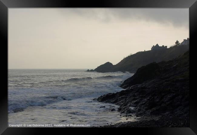 Winter Shoreline Framed Print by Lee Osborne