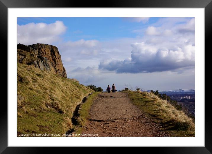 The Radical Road to Arthur's Seat Framed Mounted Print by Lee Osborne