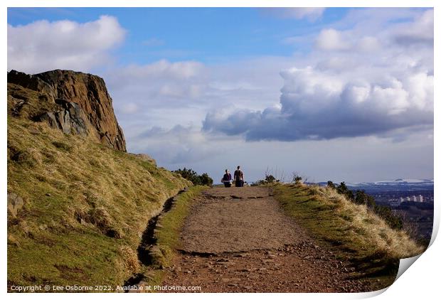 The Radical Road to Arthur's Seat Print by Lee Osborne