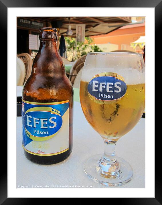 Efes Turkish Pilsner beer Framed Mounted Print by Kevin Hellon