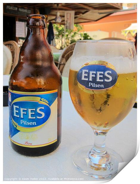 Efes Turkish Pilsner beer Print by Kevin Hellon