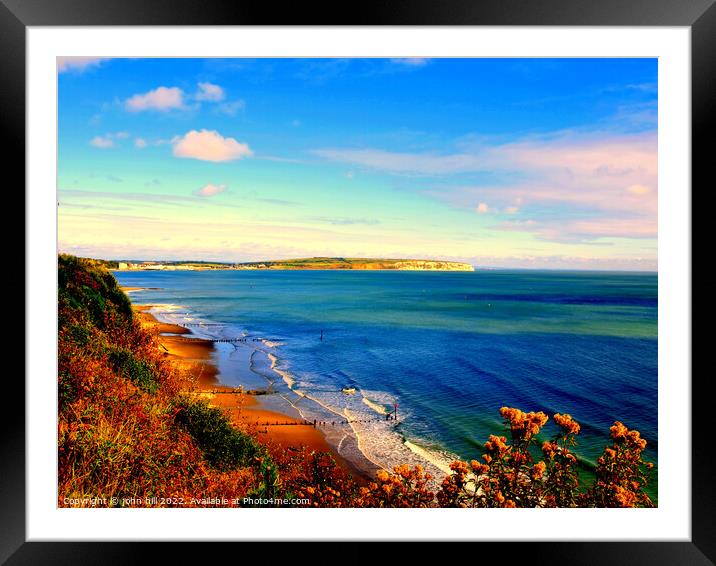 Sandown bay from Shanklin, Isle of Wight Framed Mounted Print by john hill