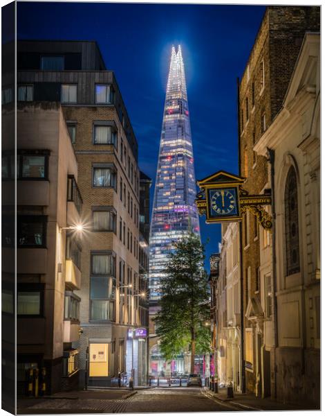 The Shard at night  Canvas Print by Andrew Scott