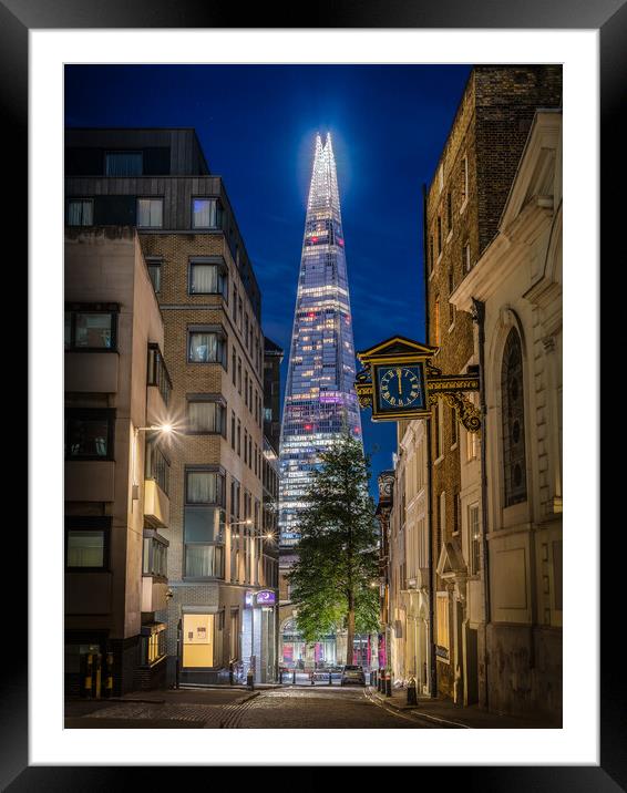 The Shard at night  Framed Mounted Print by Andrew Scott