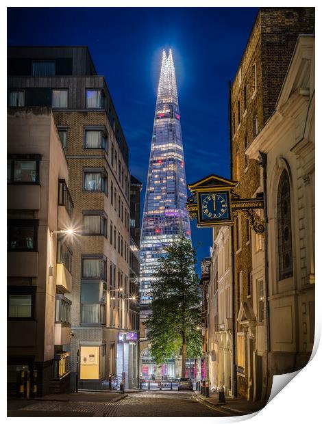 The Shard at night  Print by Andrew Scott