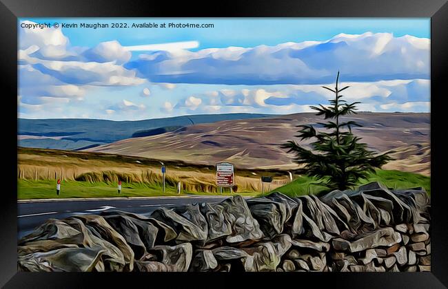 Scottish Borders View (Digital Art Version) Framed Print by Kevin Maughan