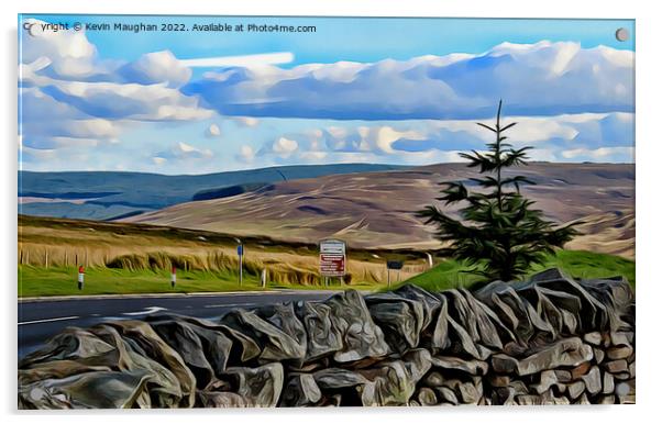 Scottish Borders View (Digital Art Version) Acrylic by Kevin Maughan
