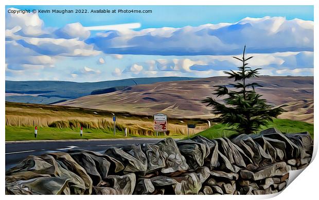 Scottish Borders View (Digital Art Version) Print by Kevin Maughan