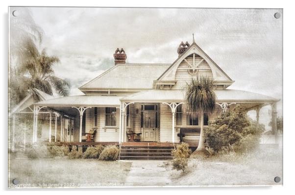 Fairy Tale House Queensland Acrylic by Julie Gresty