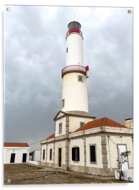 Sines Lighthouse with a Red Beacon Acrylic by Antonio Ribeiro