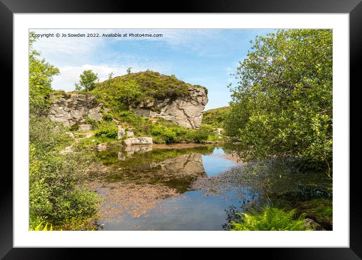 Haytor Quarry Framed Mounted Print by Jo Sowden