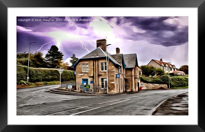 The Police Station In Coldstream (Digital Art Version) Framed Mounted Print by Kevin Maughan