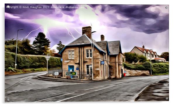 The Police Station In Coldstream (Digital Art Version) Acrylic by Kevin Maughan