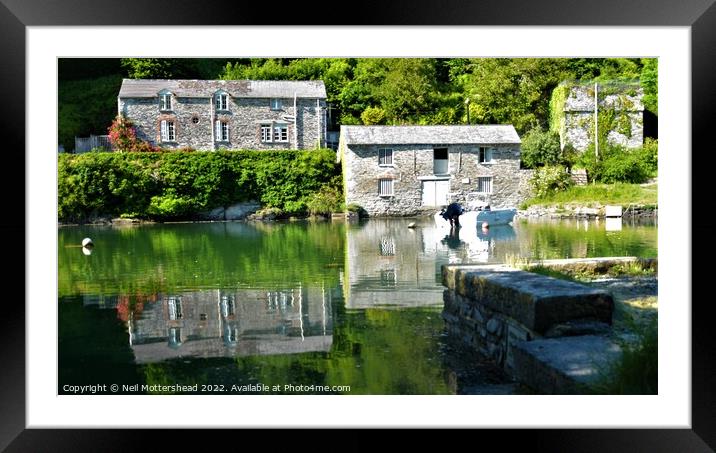 Reflections At Pont Creek. Framed Mounted Print by Neil Mottershead