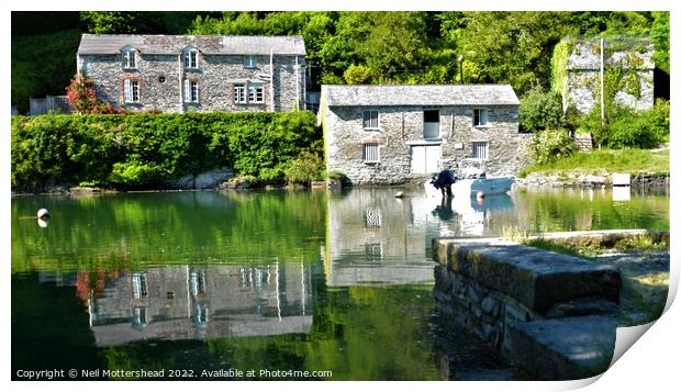 Reflections At Pont Creek. Print by Neil Mottershead