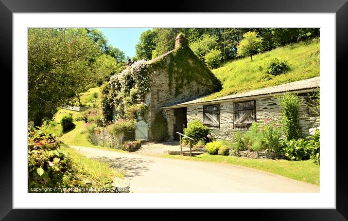 Cornish Cottage At Pont. Framed Mounted Print by Neil Mottershead