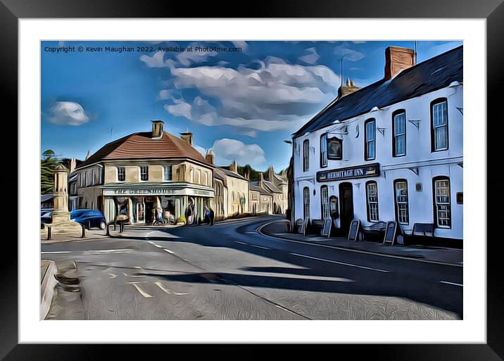 Walkworth Main Street (Digital Art Version) Framed Mounted Print by Kevin Maughan