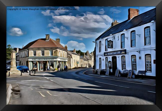 Walkworth Main Street (Digital Art Version) Framed Print by Kevin Maughan