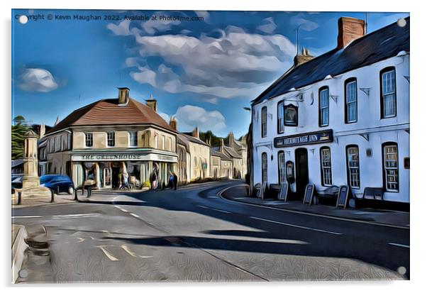 Walkworth Main Street (Digital Art Version) Acrylic by Kevin Maughan