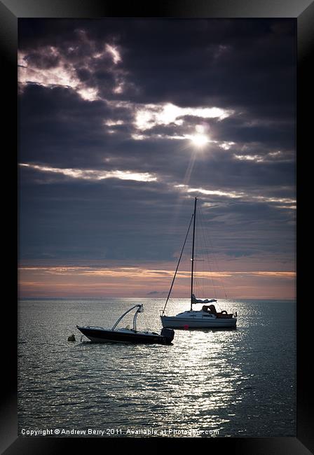 Lonely Boats at Torcross Framed Print by Andrew Berry