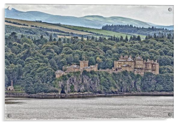 Abstract view of Culzean Castle, Ayrshire Acrylic by Allan Durward Photography