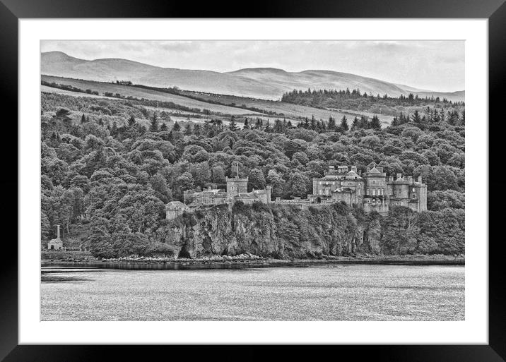  Culzean Castle (black&white abstract) Framed Mounted Print by Allan Durward Photography