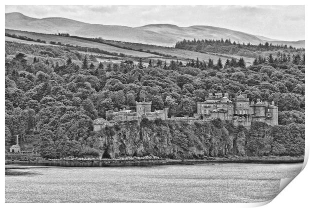  Culzean Castle (black&white abstract) Print by Allan Durward Photography