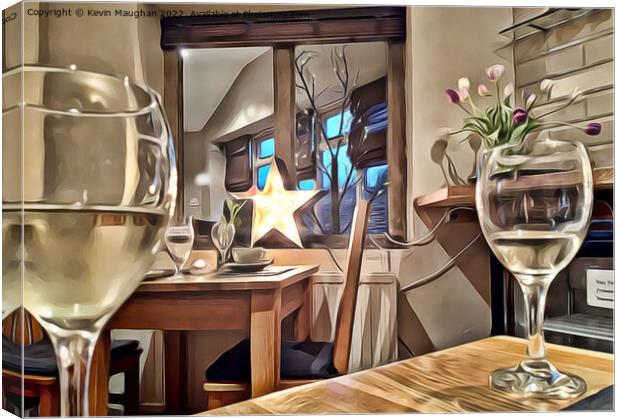 Its Wine O'clock (Digital Art Version) Canvas Print by Kevin Maughan
