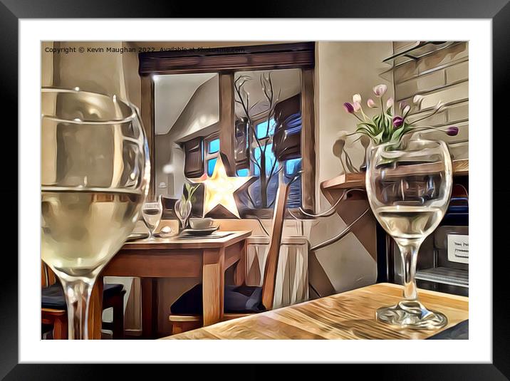 Its Wine O'clock (Digital Art Version) Framed Mounted Print by Kevin Maughan