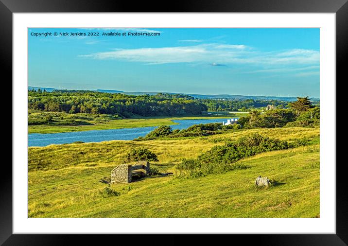 The River Ogmore at Ogmore by Sea Wales Framed Mounted Print by Nick Jenkins