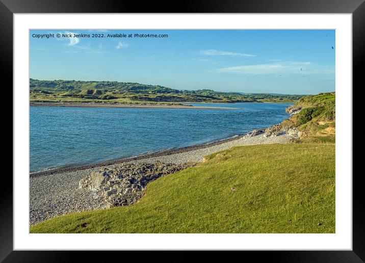 Estuary River Ogmore at Ogmore by Sea Framed Mounted Print by Nick Jenkins