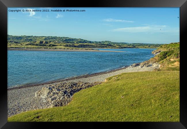 Estuary River Ogmore at Ogmore by Sea Framed Print by Nick Jenkins
