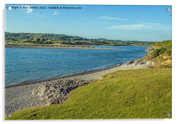 Estuary River Ogmore at Ogmore by Sea Acrylic by Nick Jenkins