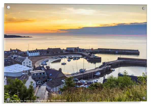 Sunrise at Stonehaven Harbour  Acrylic by Jim Monk