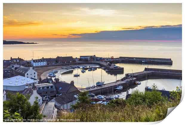 Sunrise at Stonehaven Harbour  Print by Jim Monk