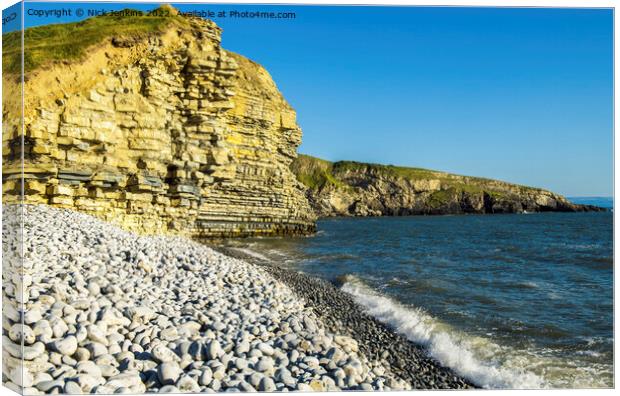 High Tide at Dunraven Bay   Canvas Print by Nick Jenkins