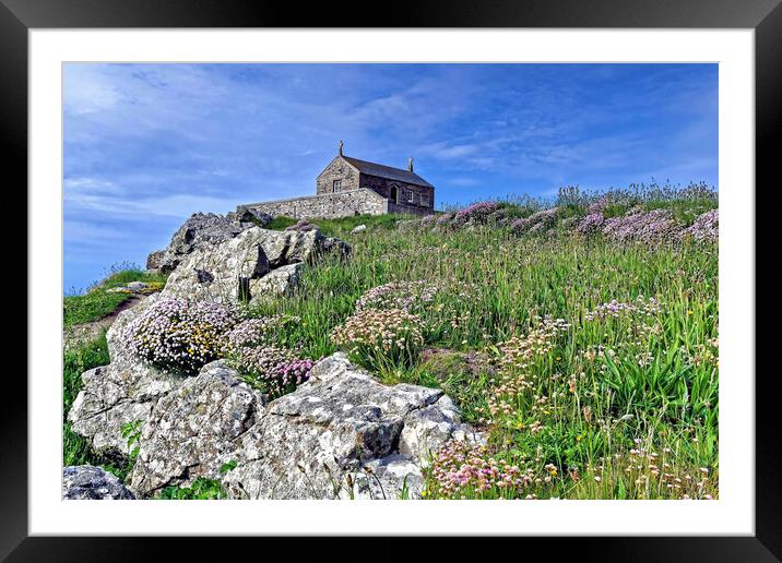 St Nicholas Chapel St Ives Cornwall Framed Mounted Print by austin APPLEBY
