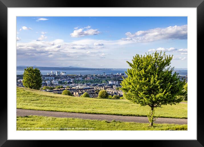 View from Calton Hill towards Leith Framed Mounted Print by Melanie Viola