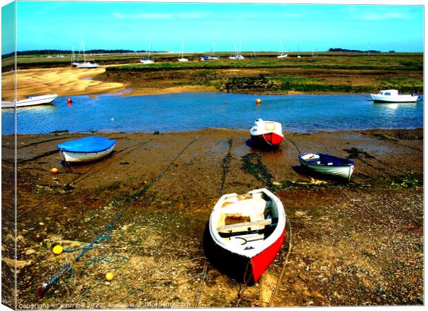 Low tide at Wells Next to Sea. Norfolk, UK. Canvas Print by john hill