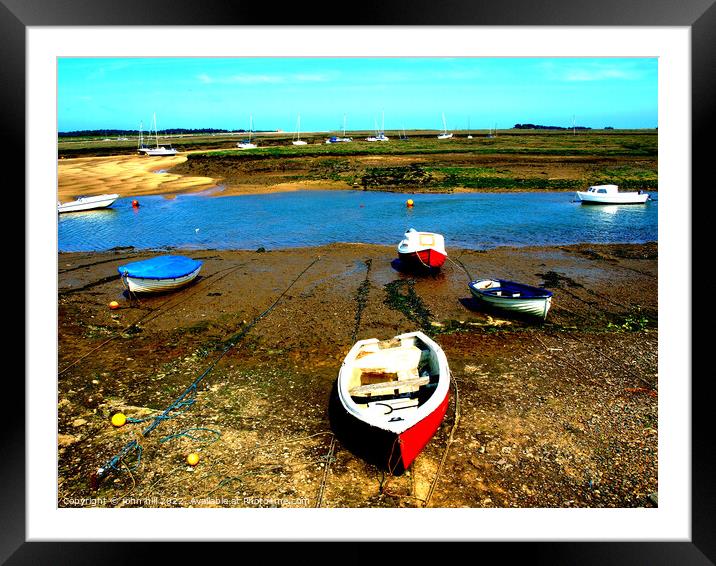 Low tide at Wells Next to Sea. Norfolk, UK. Framed Mounted Print by john hill
