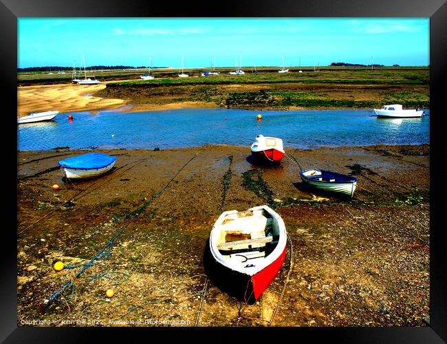 Low tide at Wells Next to Sea. Norfolk, UK. Framed Print by john hill