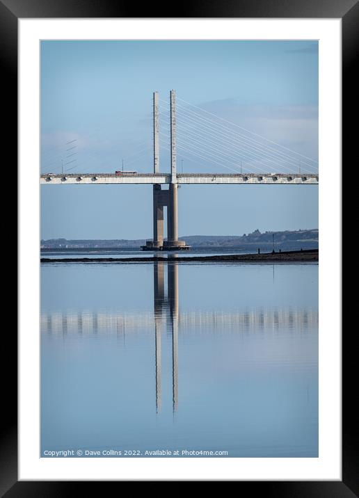 Kessock Bridge reflected in the Beauly Firth, Inverness, Scotland Framed Mounted Print by Dave Collins