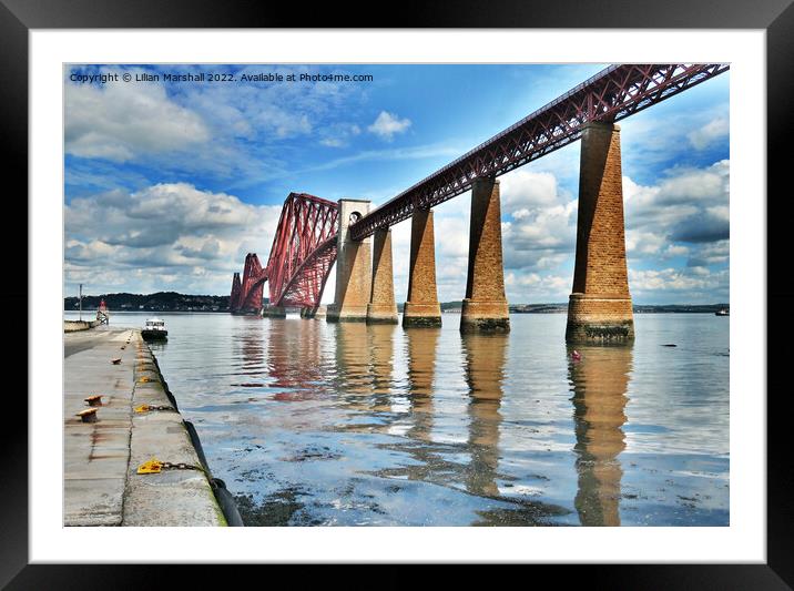 The Forth Bridge.  Framed Mounted Print by Lilian Marshall