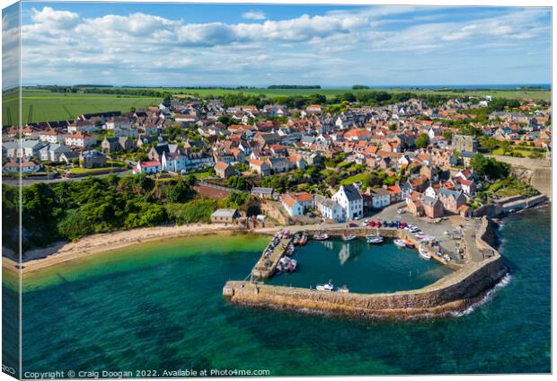 Crail Harbour & Beach Canvas Print by Craig Doogan