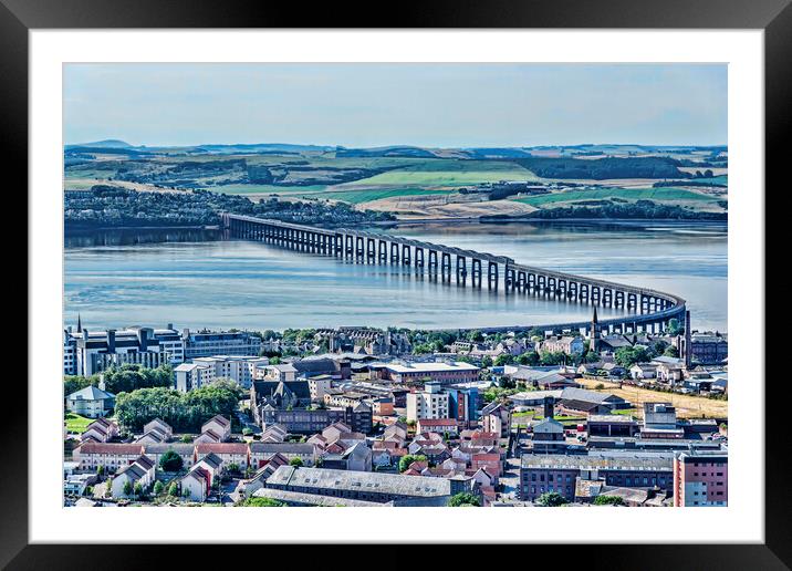Dundee Rail Bridge Framed Mounted Print by Valerie Paterson